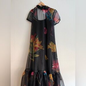 Floral Black Maxi Dress